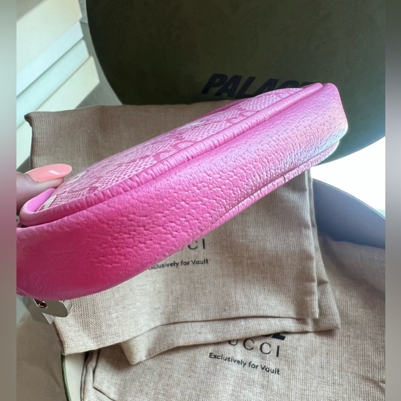 GUCCI x PALACE Pink Triferg Supreme GG Pink Coin Purse Limited Edition wit BOX - Picture 9 of 9